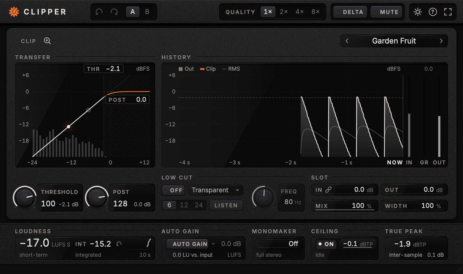 The Audiogarden Clipper window